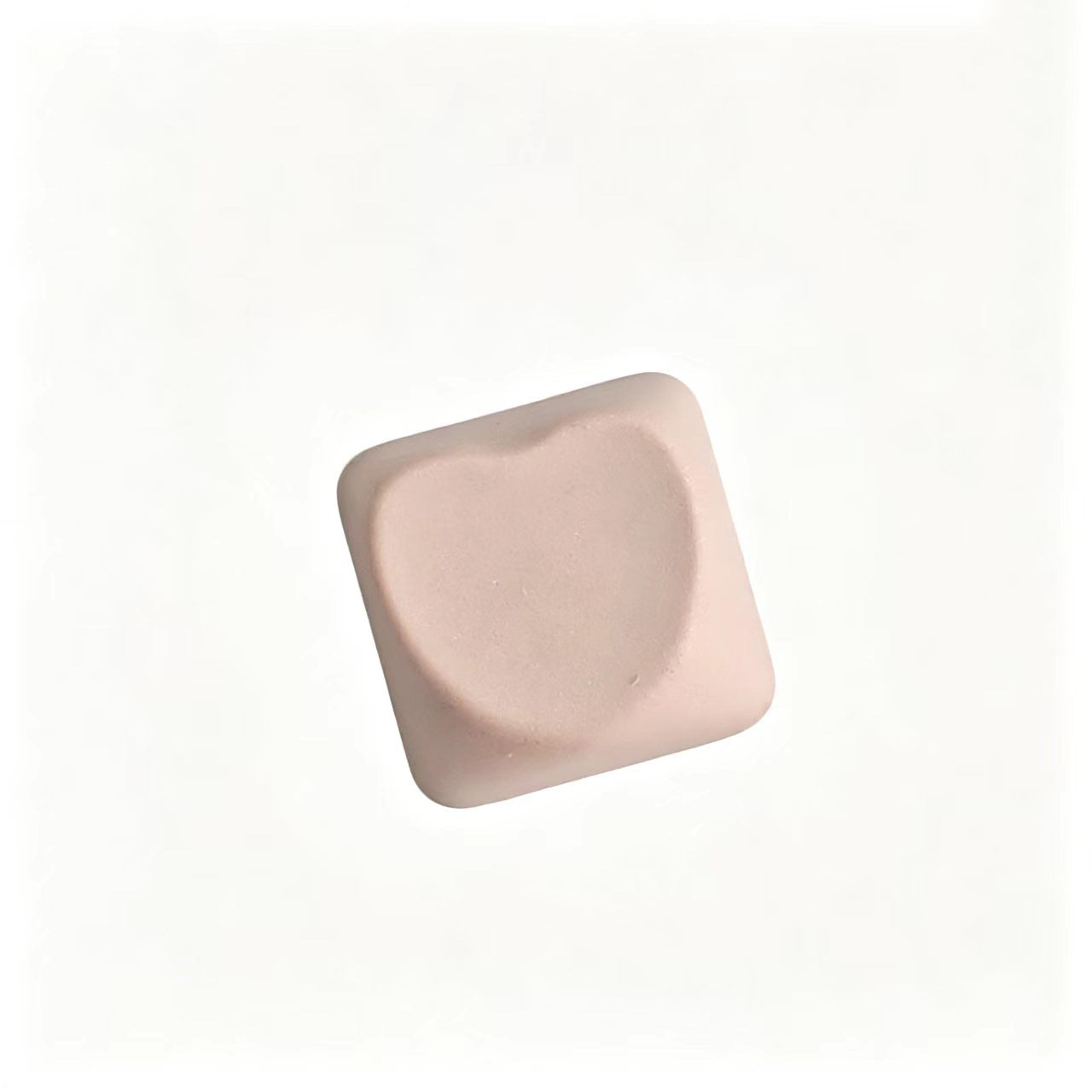 YMDK Heart-shaped PBT PC Blank Color Pink White Red Green Blue Yellow Purple 1u Cute Keycaps DIY(Blank PBT 1.6mm)