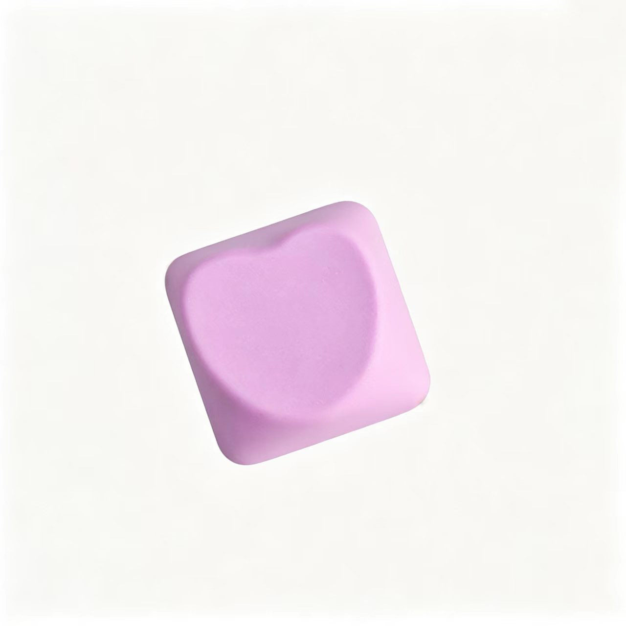 YMDK Heart-shaped PBT PC Blank Color Pink White Red Green Blue Yellow Purple 1u Cute Keycaps DIY(Blank PBT 1.6mm)