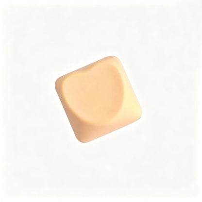 YMDK Heart-shaped PBT PC Blank Color Pink White Red Green Blue Yellow Purple 1u Cute Keycaps DIY(Blank PBT 1.6mm)