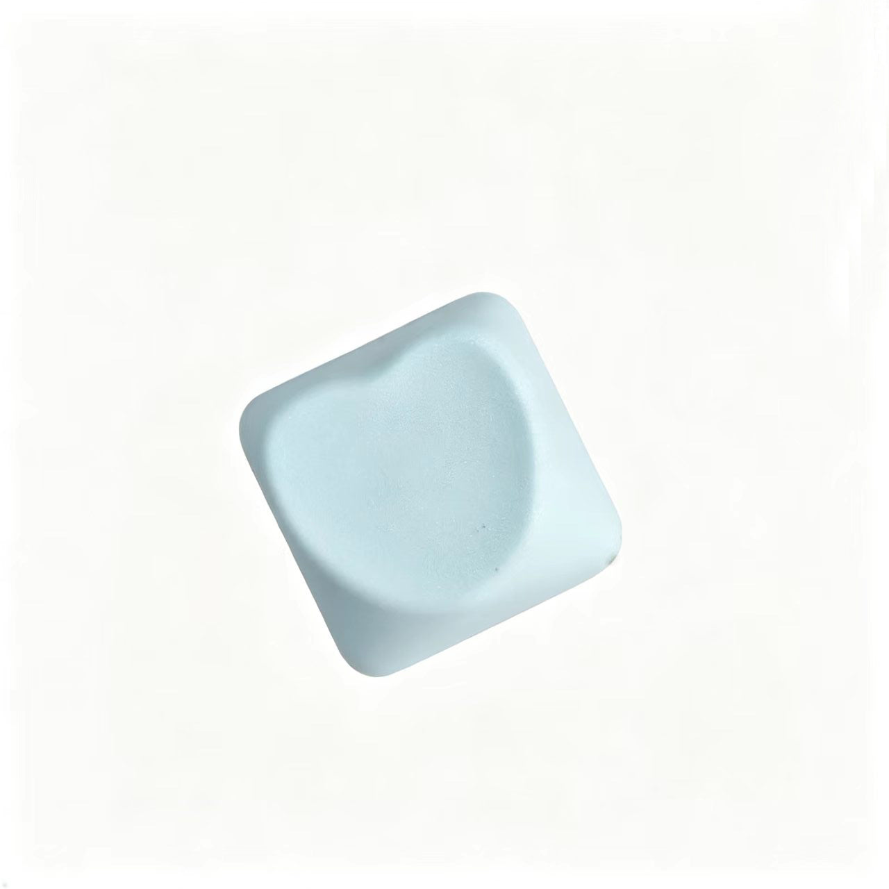 YMDK Heart-shaped PBT PC Blank Color Pink White Red Green Blue Yellow Purple 1u Cute Keycaps DIY(Blank PBT 1.6mm)