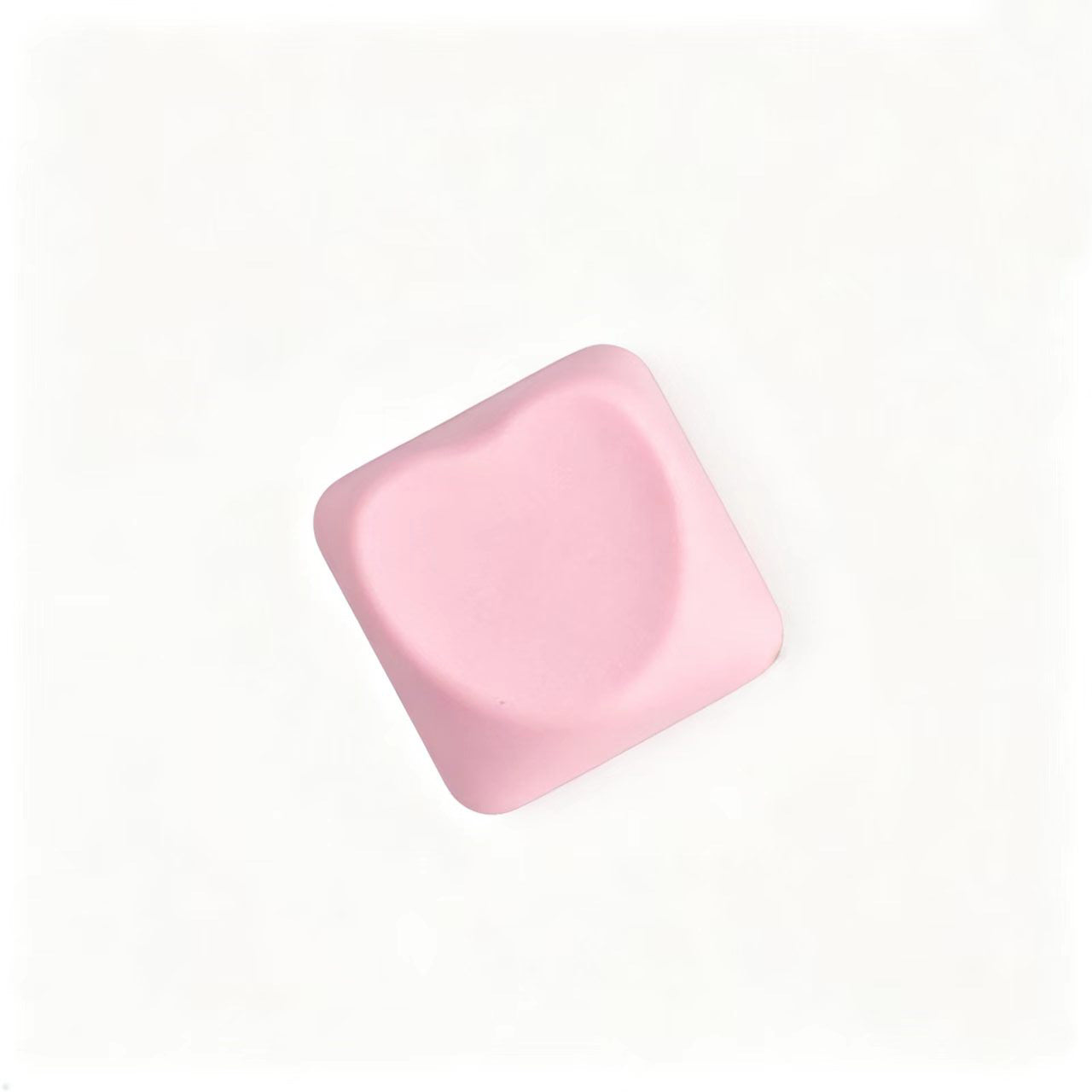 YMDK Heart-shaped PBT PC Blank Color Pink White Red Green Blue Yellow Purple 1u Cute Keycaps DIY(Blank PBT 1.6mm)