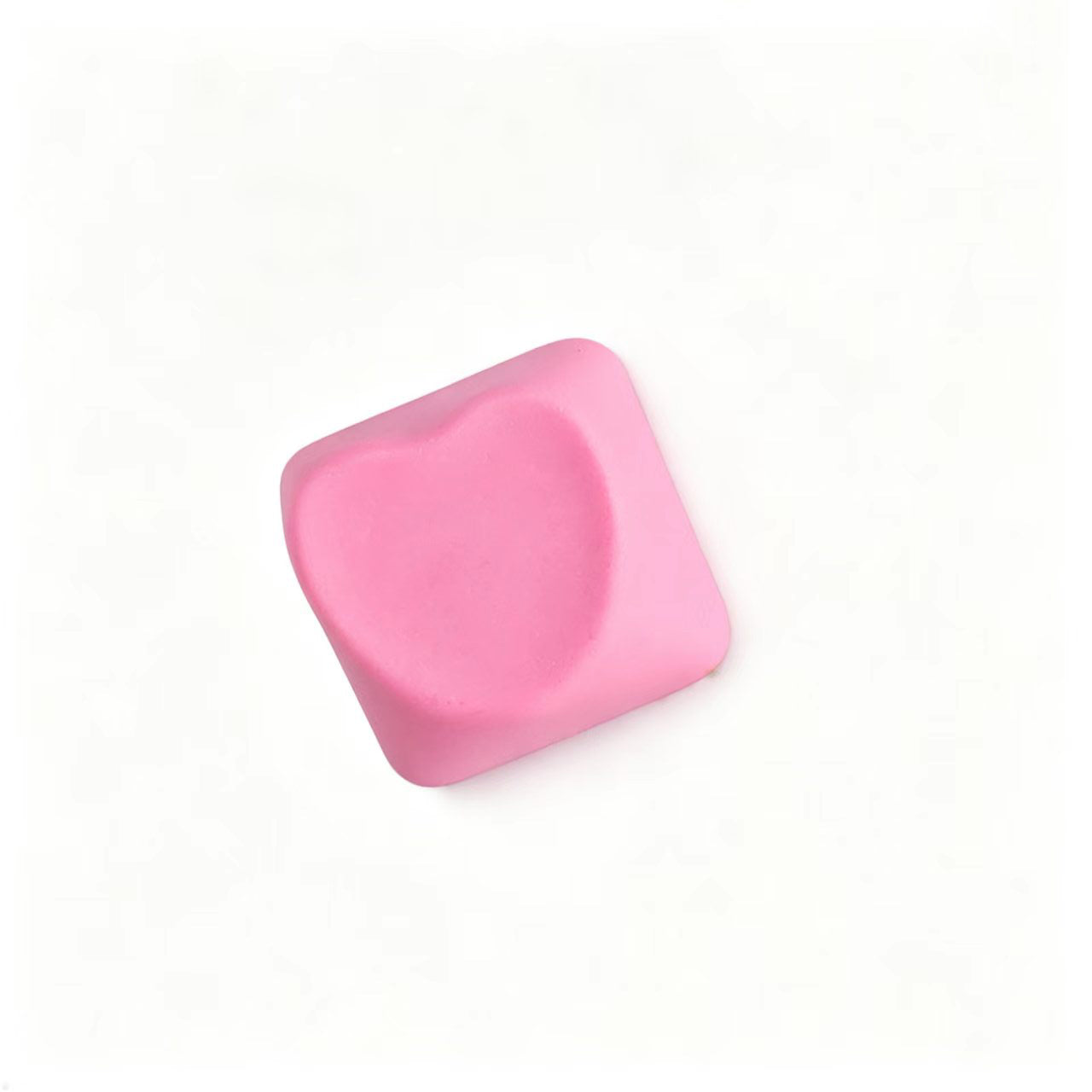 YMDK Heart-shaped PBT PC Blank Color Pink White Red Green Blue Yellow Purple 1u Cute Keycaps DIY(Blank PBT 1.6mm)