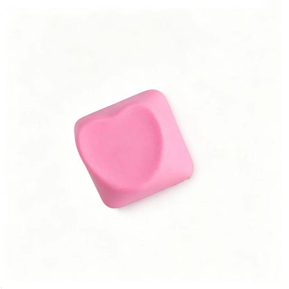 YMDK Heart-shaped PBT PC Blank Color Pink White Red Green Blue Yellow Purple 1u Cute Keycaps DIY(Blank PBT 1.6mm)