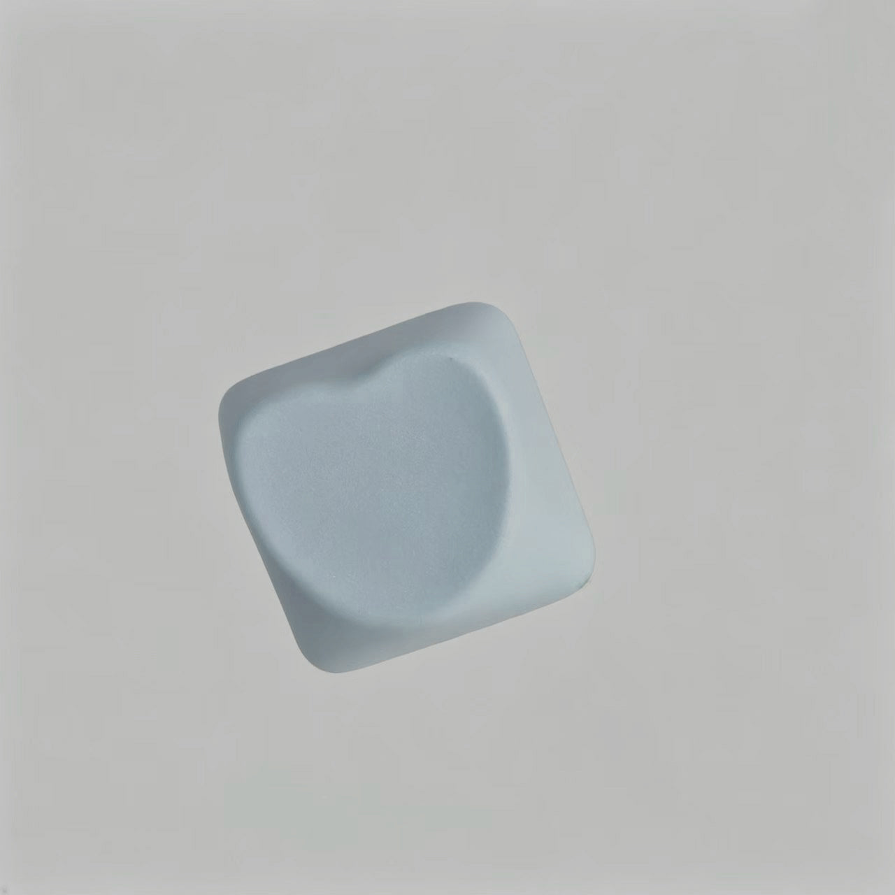 YMDK Heart-shaped PBT PC Blank Color Pink White Red Green Blue Yellow Purple 1u Cute Keycaps DIY(Blank PBT 1.6mm)