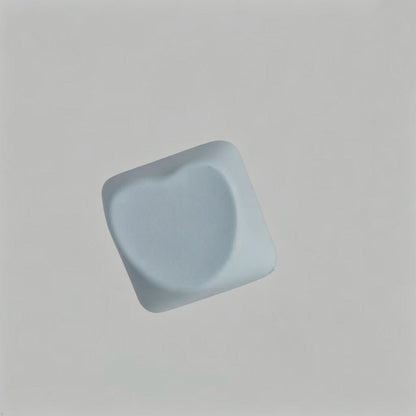 YMDK Heart-shaped PBT PC Blank Color Pink White Red Green Blue Yellow Purple 1u Cute Keycaps DIY(Blank PBT 1.6mm)