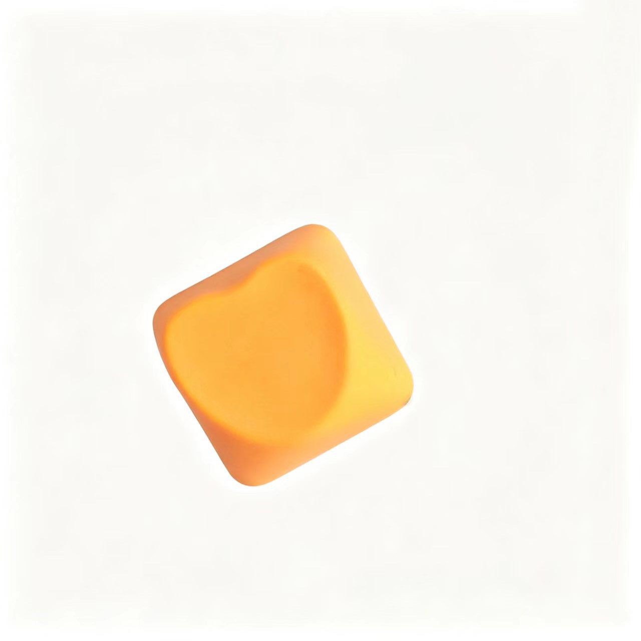 YMDK Heart-shaped PBT PC Blank Color Pink White Red Green Blue Yellow Purple 1u Cute Keycaps DIY(Blank PBT 1.6mm)