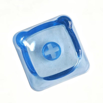 YMDK PC Cute Bear Head Blank Color Pink White Red Green Blue Yellow Purple 1u Keycaps DIY(Blank PC Material)