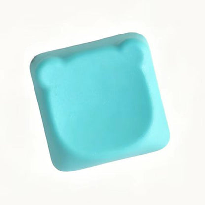 YMDK Bear Head PBT Blank Color Pink White Red Green Blue Yellow Purple 1u Cute Keycaps DIY(Blank PBT 1.6mm)