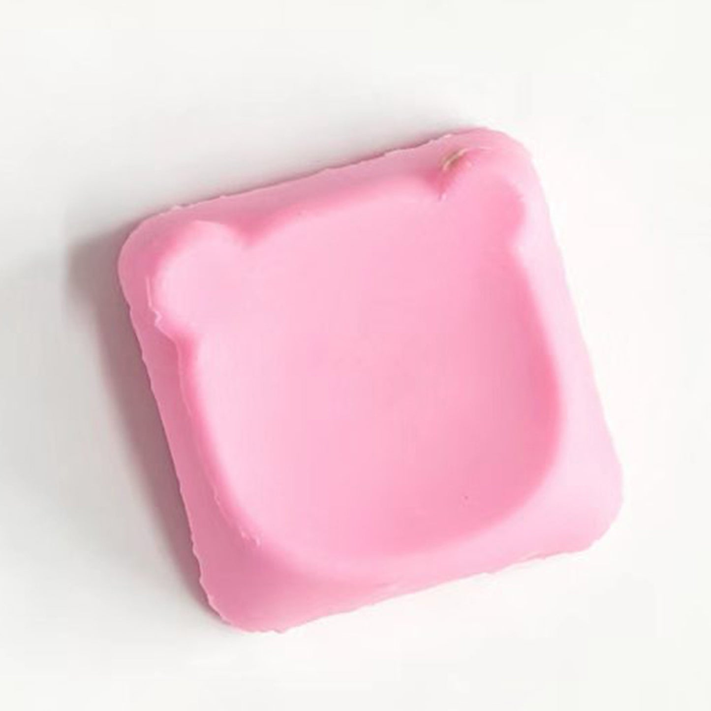 YMDK Bear Head PBT Blank Color Pink White Red Green Blue Yellow Purple 1u Cute Keycaps DIY(Blank PBT 1.6mm)