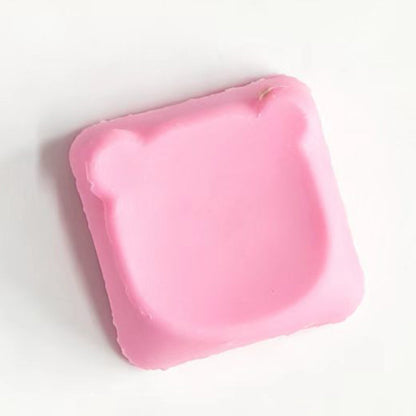 YMDK Bear Head PBT Blank Color Pink White Red Green Blue Yellow Purple 1u Cute Keycaps DIY(Blank PBT 1.6mm)