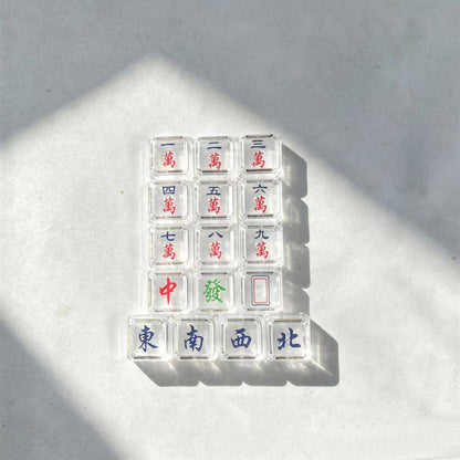 16 Keys Majiang 1u Double-layer Cover Cap Mahjong Tiao Wan Tong Set PC Keycaps For Numpad Pad Mx Mechanical Keyboard