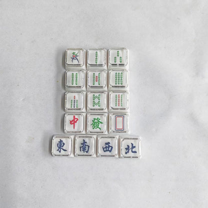 16 Keys Majiang 1u Double-layer Cover Cap Mahjong Tiao Wan Tong Set PC Keycaps For Numpad Pad Mx Mechanical Keyboard