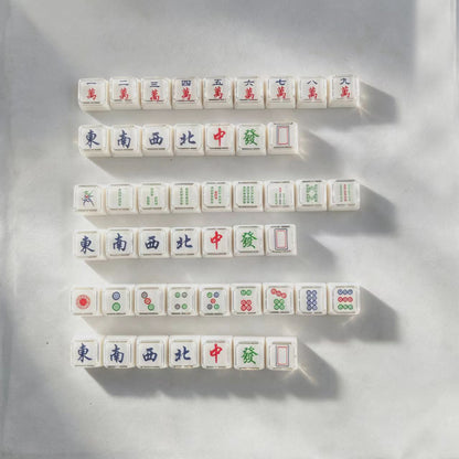 16 Keys Majiang 1u Double-layer Cover Cap Mahjong Tiao Wan Tong Set PC Keycaps For Numpad Pad Mx Mechanical Keyboard