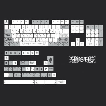 YMDK 143 key Occult Mysticism Theme Keycaps PBT Cherry Profile Five-sided Dye Sub Custom Keycap for 61/68/75/87/98/104/108 MX Mechanical Keyboard