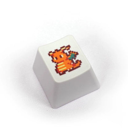 YMDK Pixel Style Theme Keycaps Cute Cartoon Pet Elf Personality Key Cap Dye Sublimation PBT OEM Profile R4 for Mechanical Keyboard