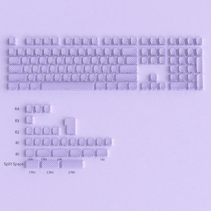 YMDK Demon Wave Blue, White, Pink, Purple Keycaps OEM Side-Printed 136 Key PC Shine Through for 61/64/68/84/87/96/108 Mechanical Keyboards