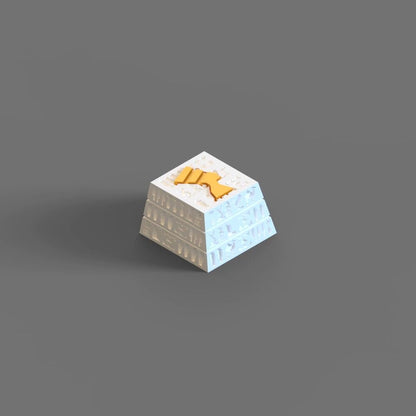 YMDK Egyptian White Personalized Keycaps Creative Resin for MX Switches Mechanical Keyboard