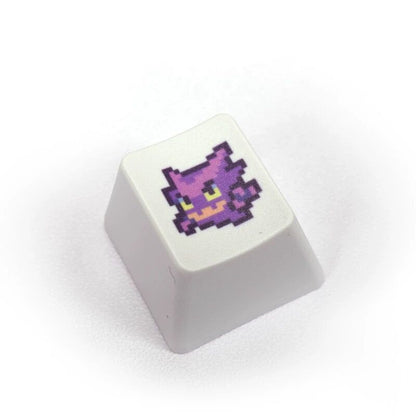 YMDK Pixel Style Theme Keycaps Cute Cartoon Pet Elf Personality Key Cap Dye Sublimation PBT OEM Profile R4 for Mechanical Keyboard