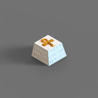 YMDK Egyptian White Personalized Keycaps Creative Resin for MX Switches Mechanical Keyboard