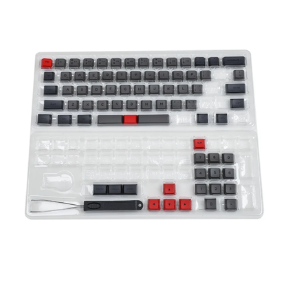 YMDK Dye Sub PBT Top Print 61 64 73 Keys Light Black Gray Red Pink White Similar To XDA Profile Keycap Set For GK73 GK73S