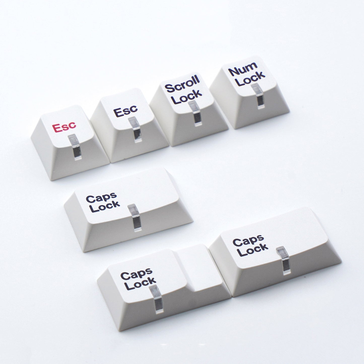 YMDK 7 Keys Cherry Profile Indicator Lamp Cap White Black Caps Lock/Num/Esc PBT Dye Sub Top Print Keycaps for MX Mechanical Keyboard