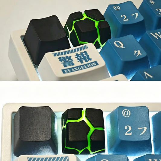 YMDK Rock Crevice Artisan Resin Keycaps R4 Unique Creative Shine Through for MX Mechanical keyboard
