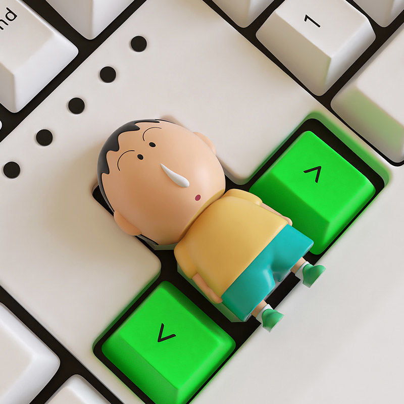 YMDK Cartoon Animation Creative Up and Down keys Cute Resin Personalized Keycaps Three-dimensional Key Caps for MX Mechanical Keyboard Decorate