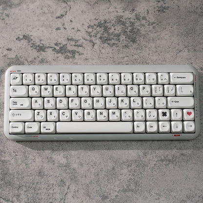 YMDK Minimalist White Keycap 129 keys MOA Profile PBT Dye Sub for MX Mechanical Keyboard 61 68 75 87 98 100 108