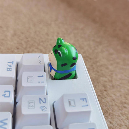 YMDK Frog Personality Keycaps Cute Interesting Keycap Homemade Resin Key Caps for MX Mechanical Keyboard