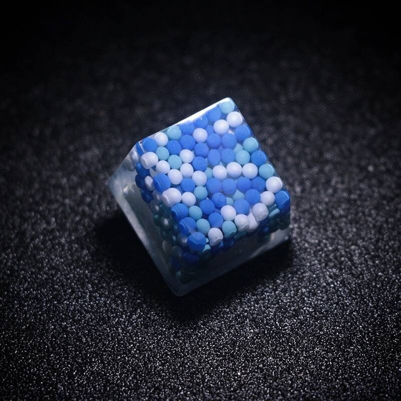 YMDK Blueberry Bubble Personalized Keycaps Creative Interesting Translucent Resin Key Caps for Mechanical Keyboard