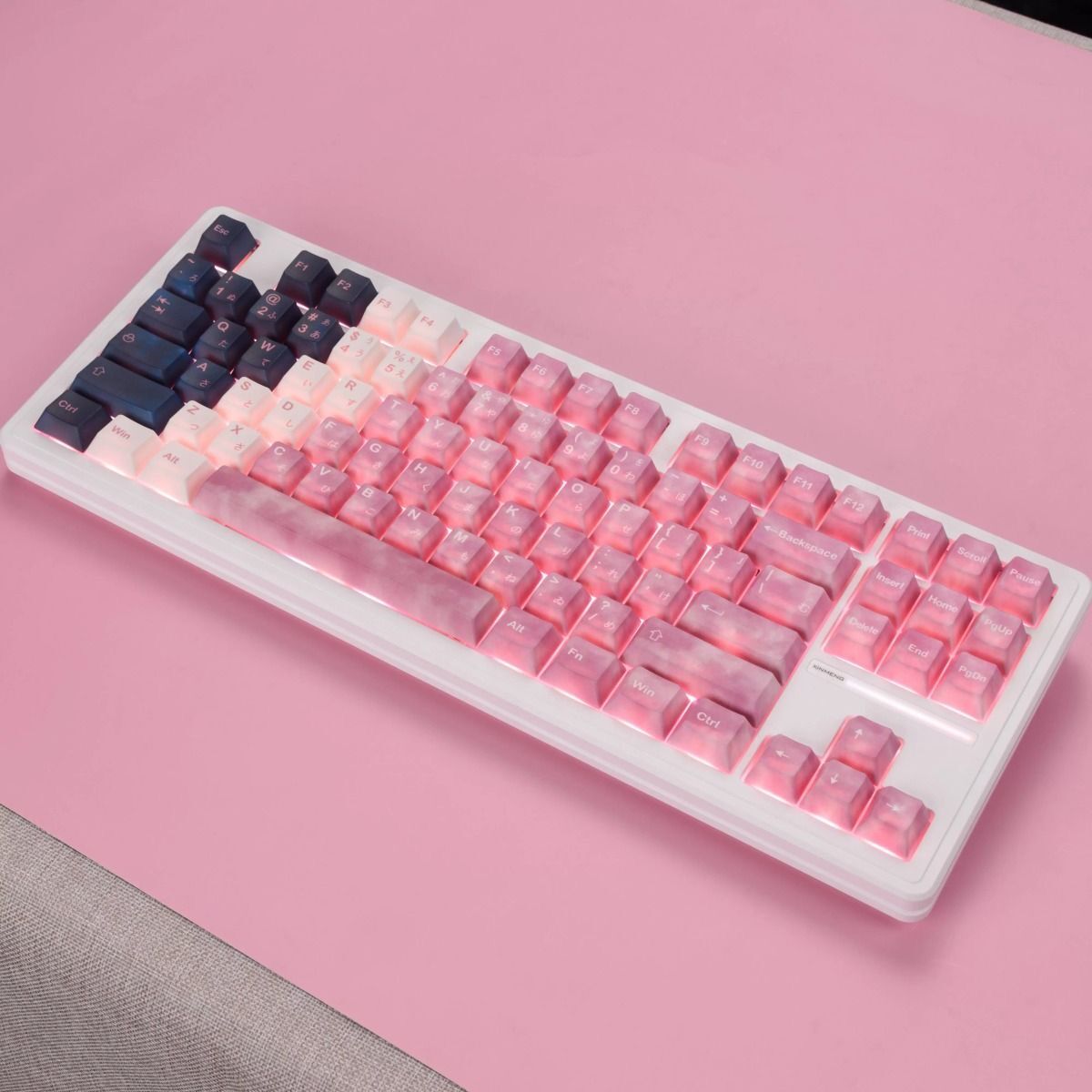 YMDK Zashiki-warashi Theme Creative Two-dimensional Animation PBT Dye sublimation Light Transmission Cherry Profile for Mechanical Keyboard