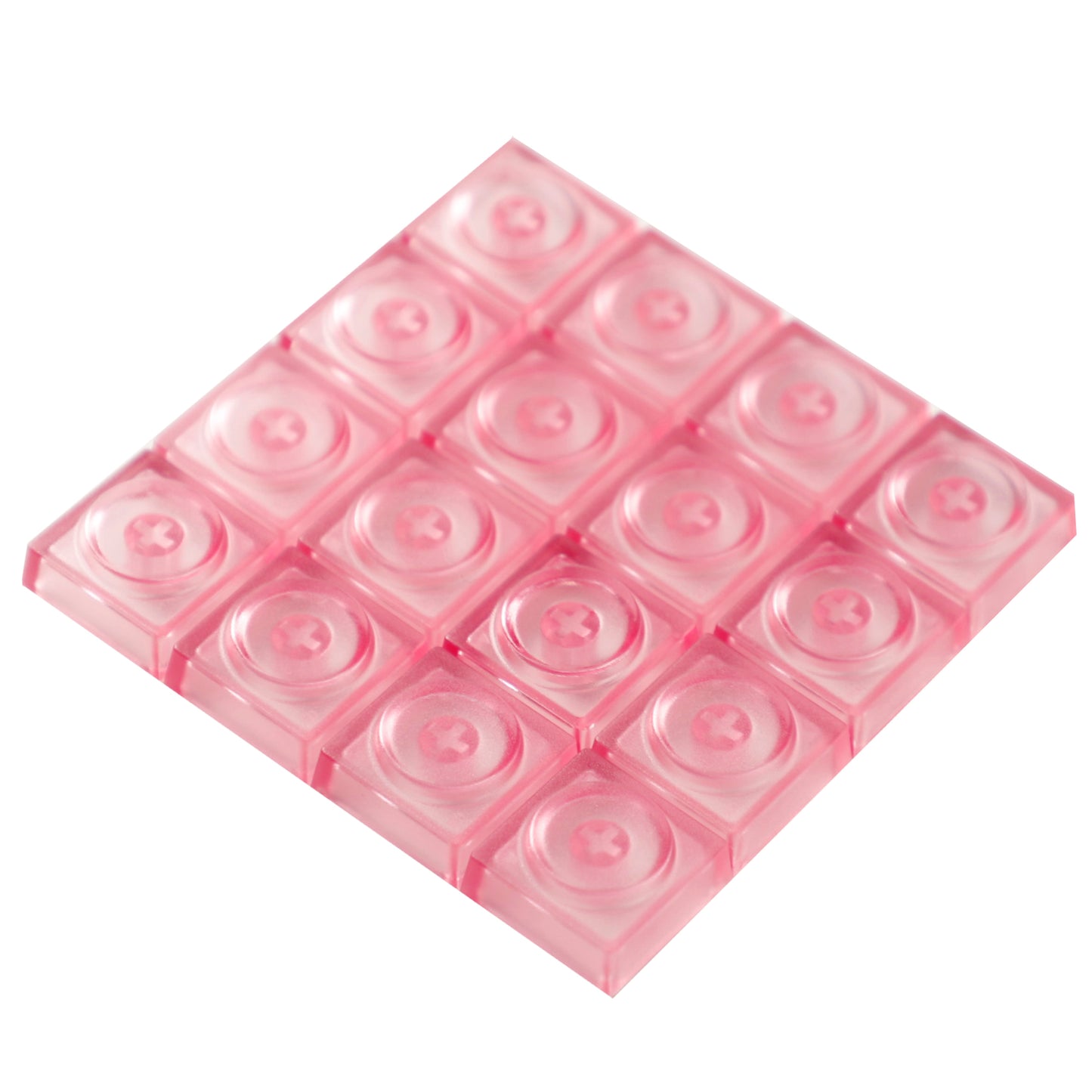 YMDK 16 Pcs Original Blocks Bricks Keycap Transparent Frosted Keyboard Cap PBT Low Profile Key Caps for Mx Mechanical Keyboard