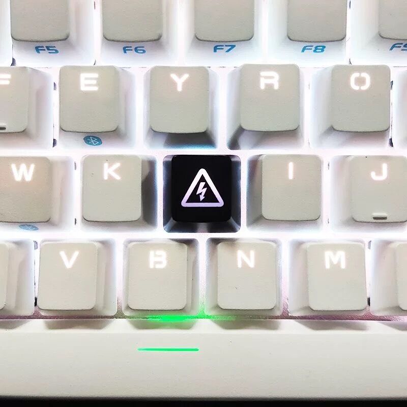 YMDK With Electricity and Up Creative Key Caps Interestingly Personalized Keycaps R4 ESC Key Translucent for Mechanical Keyboard