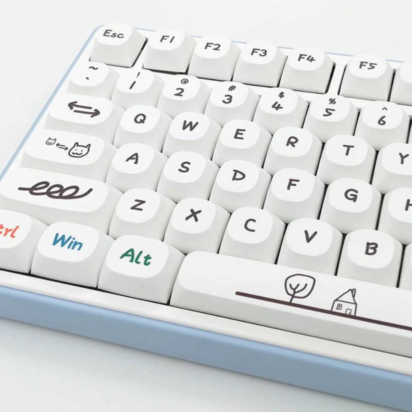 YMDK Daydream Theme Keycaps 121 Keys XDA Profile Thermal sublimation PBT for MX Switches mechanical keyboard