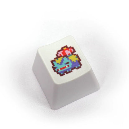 YMDK Pixel Style Theme Keycaps Cute Cartoon Pet Elf Personality Key Cap Dye Sublimation PBT OEM Profile R4 for Mechanical Keyboard