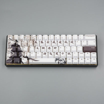 YMDK Ancient China Three Kingdoms Hero Theme Keycaps 75 Keys Cherry Profile Dye Sublimation Thick PBT Keycaps for 60/61/63/64/68 Mechanical Keyboard