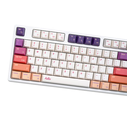 YMDK Smoke Cloud 143 Keycaps(Dye Sub Cherry Profile PBT 1.5mm/ANSI MAC 104 TKL GK61 96 75 GMMK NCR80 Using)