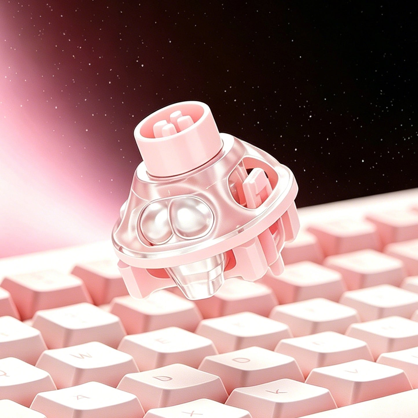 UFO Magnetic Switch Deep Clacky Sound Hot Swap 40gf Magnetic Linear Switches for Keyboard Hall Effect Keyboard RGB