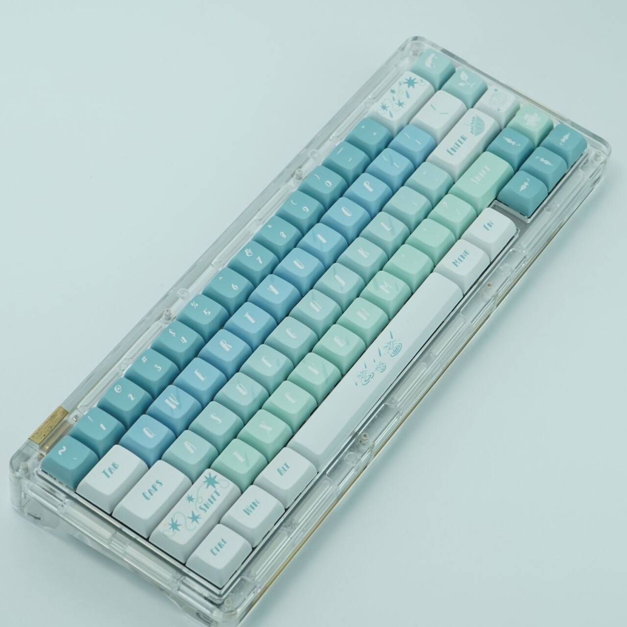 YMDK The Gift of Rain Theme Keycaps Full Set 127 Keys XDA Profile PBT Dye Sub Keycap for MX Mechanical Keyboard