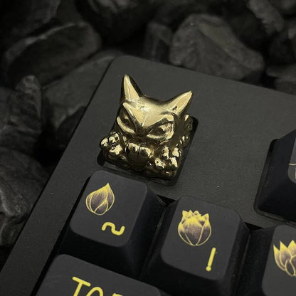 YMDK Strange Frog Personality Keycaps Novel Creative Keycaps Pure Copper Handmade Keycaps for MX Mechanical Keyboard