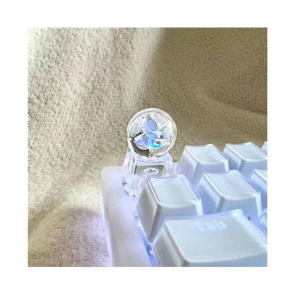 YMDK Crystal Ball Personalized Keycap Cute Resin OEM Profile R4 Transparent for Mechanical Keyboard