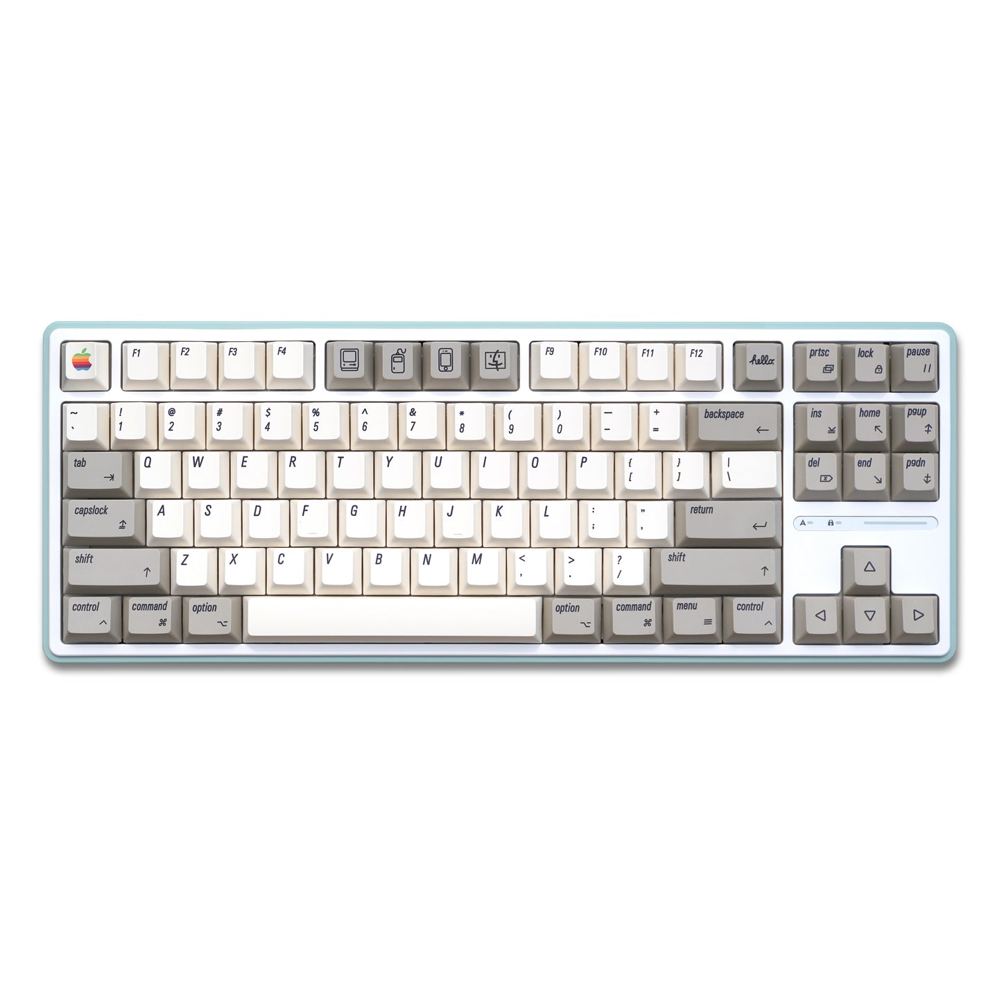 YMDK English Korean 135 Keys MAC Apple Retro Keycaps Cherry Profile PBT Dye Sublimation for 75/87/98/104/108 MX Mechanical Keyboard