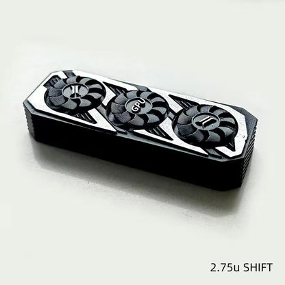 YMDK Fan Personality Keycap Shift Keys Imitation RTX3080Ti Graphics Card Rotatable Fan Keycap 3D Print Resin Keycap for Mechanical Keyboard