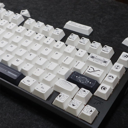YMDK 139 keys Virtual Space Theme Keycaps PBT Dye Sub Cherry Profile Custom Keycap for 61/68/75/87/98/104/108 MX Mechanical Keyboard