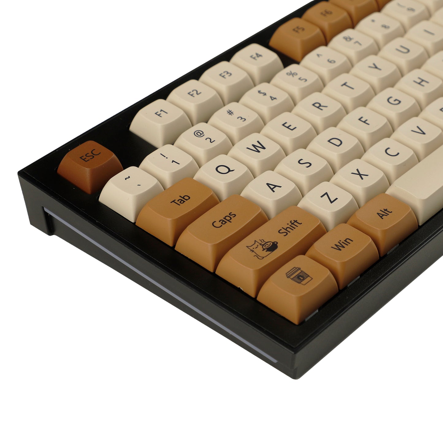 YMDK Coffee Cat 138 Keycaps（ZDA Profile XDA v2 Dye Sub PBT For 104 TKL 60% 96 84 68 64）