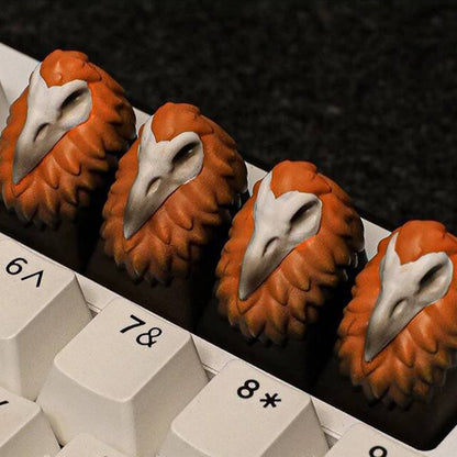 YMDK Sharp-beaked Crow Personality Keycaps Three-dimensional Resin Keycap 3D Printing Cool Creative Key Caps for MX Mechanical Meyboard