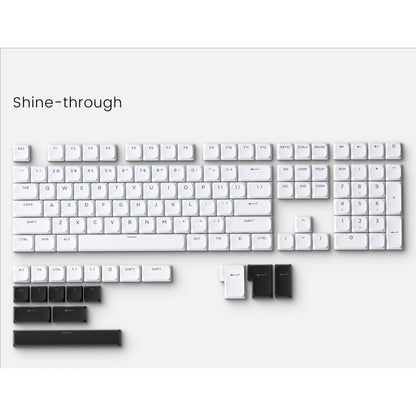 YMDK Ultra-slim Low Profile Keycaps 127 Keys Dye-Sub JWA Profile Backlit Shine Through Keycap for nuphy keychron 61/68/87/98/104/108 MX Ultra-Slim Keyboard