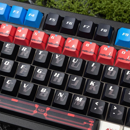 YMDK Jiadou 132 keys Keycaps Cherry Profile Dye Sub Anime Personality PBT Custom Keycap for 61/68/75/87/98/104/108 MX Mechanical Keyboard