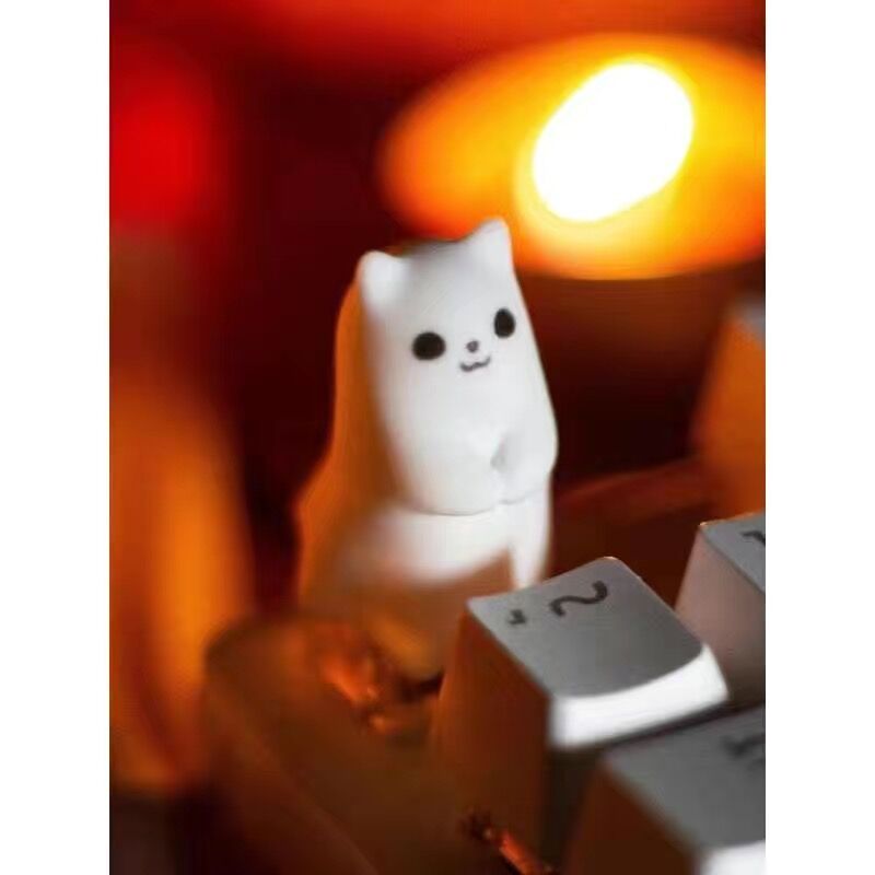 YMDK Little Ghost Personalized Keycaps Novel Interesting Cute Translucent ESC Key Resin Keycap Suitable for MX Mechanical Keyboard