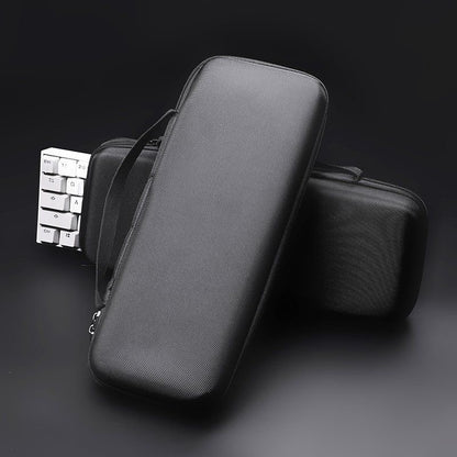 YMDK Black Oxford Hard‑Shell Keyboard Case, Shock‑Absorbent Waterproof Mechanical Keyboard Storage Bag for Mechanical Keyboard